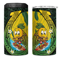 Hawaii Surfing Mango 4 in 1 Can Cooler Tumbler Manako Polynesian Fish Hook LT14 One Size: 16 oz Green - Polynesian Pride