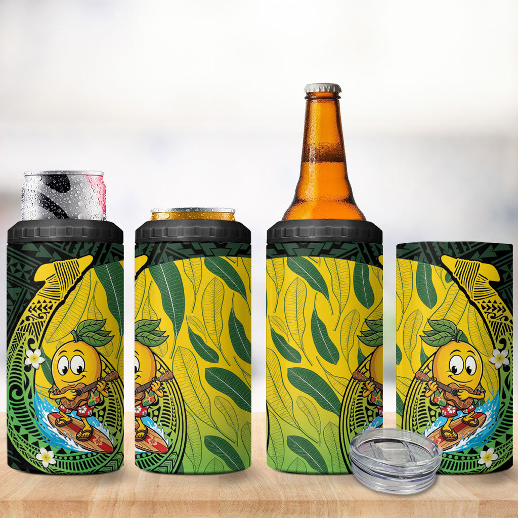 Hawaii Surfing Mango 4 in 1 Can Cooler Tumbler Manako Polynesian Fish Hook LT14 - Polynesian Pride