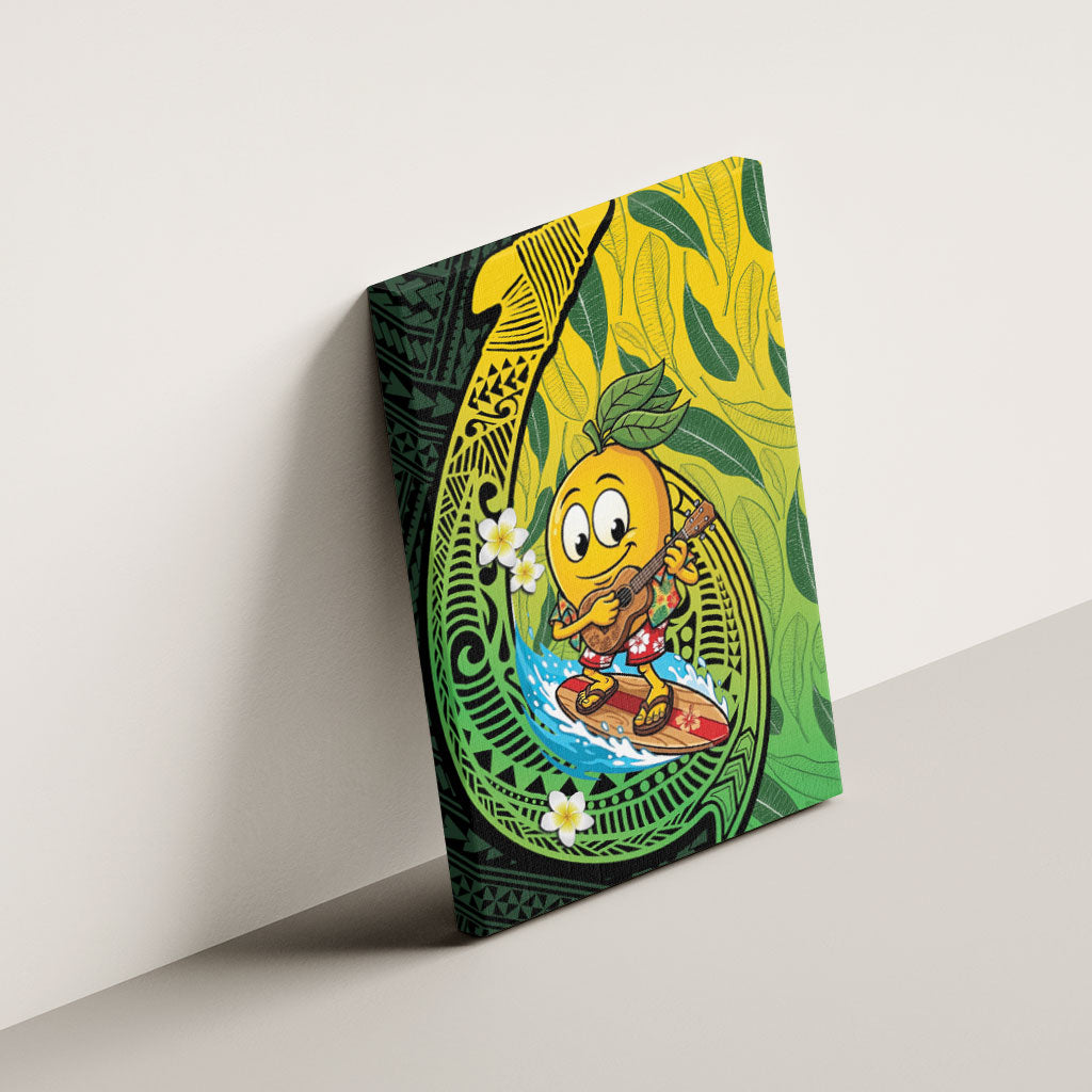 Hawaii Surfing Mango Canvas Wall Art Manako Polynesian Fish Hook LT14 - Polynesian Pride