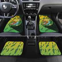 Hawaii Surfing Mango Car Mats Manako Polynesian Fish Hook LT14 Set 4pcs Green - Polynesian Pride
