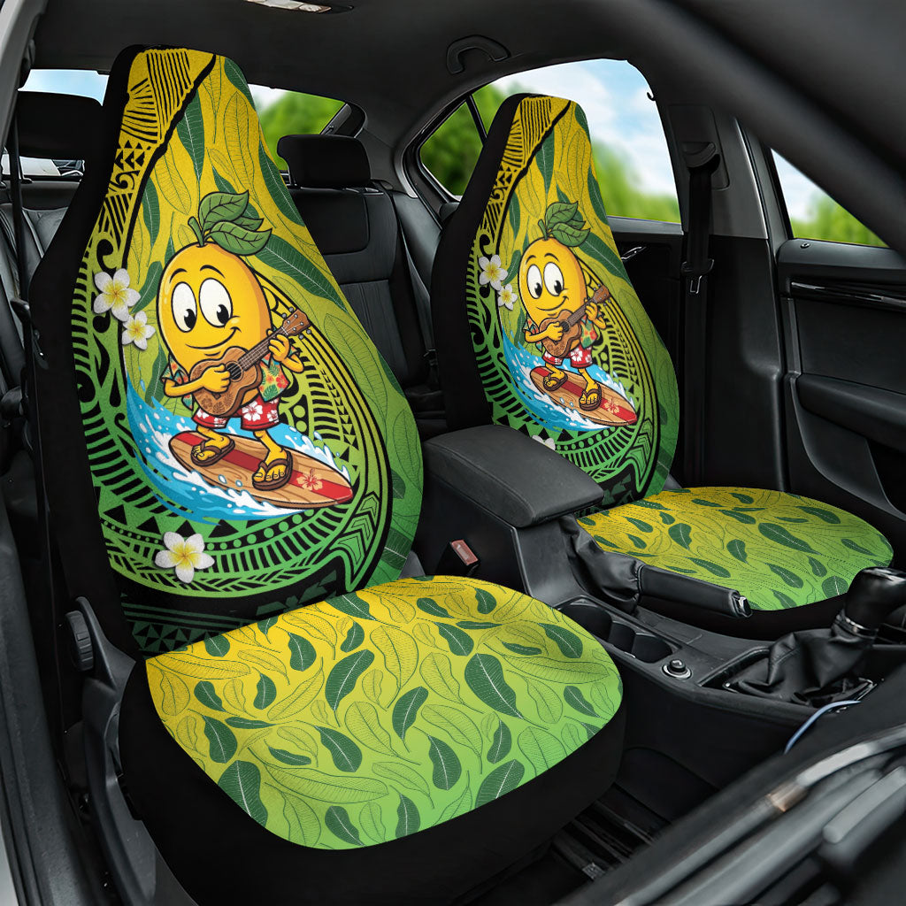 Hawaii Surfing Mango Car Seat Cover Manako Polynesian Fish Hook LT14 One Size Green - Polynesian Pride