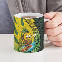 Hawaii Surfing Mango Ceramic Mug Manako Polynesian Fish Hook LT14 - Polynesian Pride
