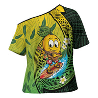 Hawaii Surfing Mango Cross Shoulder Shirt Manako Polynesian Fish Hook LT14 - Polynesian Pride