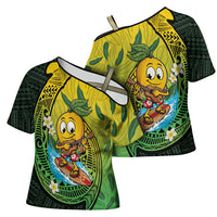 Hawaii Surfing Mango Cross Shoulder Shirt Manako Polynesian Fish Hook LT14 - Polynesian Pride