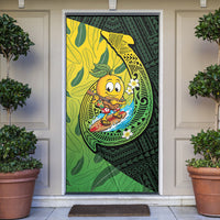 Hawaii Surfing Mango Door Cover Manako Polynesian Fish Hook LT14 Green - Polynesian Pride