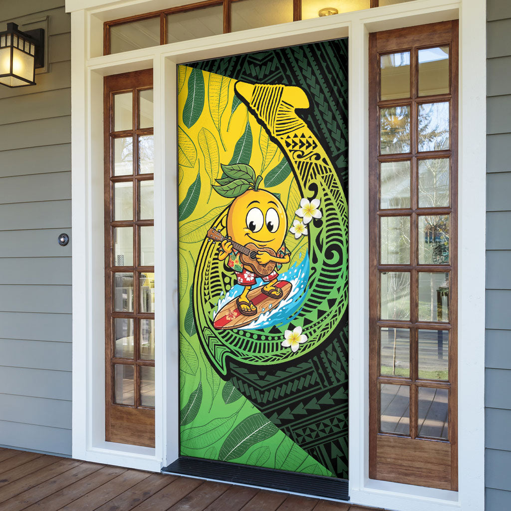 Hawaii Surfing Mango Door Cover Manako Polynesian Fish Hook LT14 - Polynesian Pride