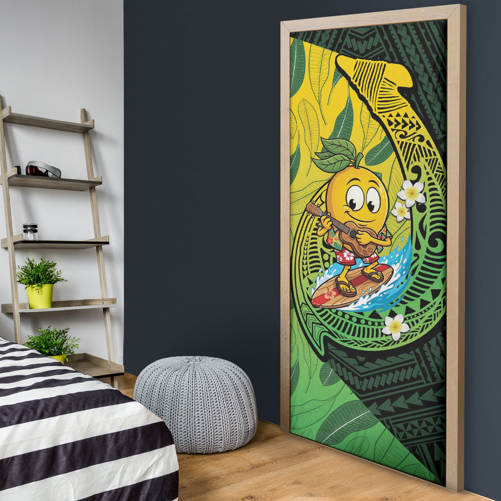 Hawaii Surfing Mango Door Cover Manako Polynesian Fish Hook LT14 - Polynesian Pride