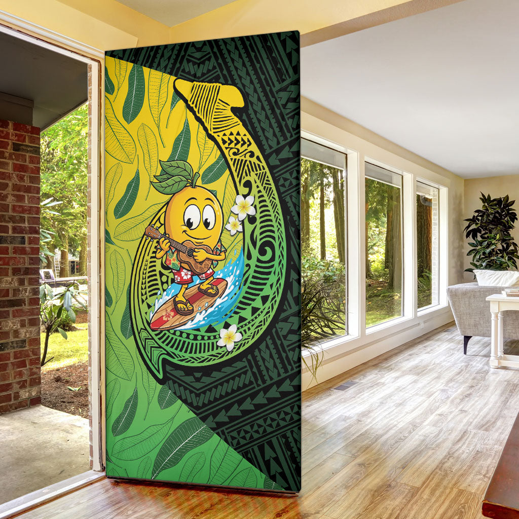 Hawaii Surfing Mango Door Cover Manako Polynesian Fish Hook LT14 - Polynesian Pride