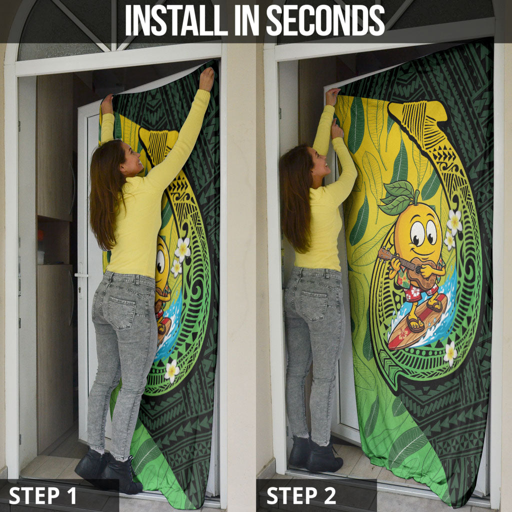 Hawaii Surfing Mango Door Cover Manako Polynesian Fish Hook LT14 - Polynesian Pride