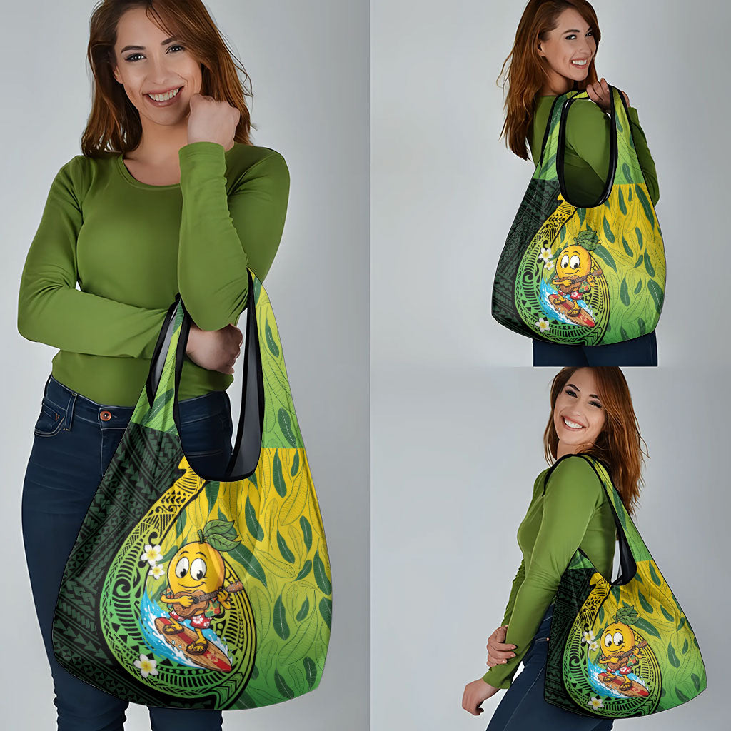 Hawaii Surfing Mango Grocery Bag Manako Polynesian Fish Hook LT14 - Polynesian Pride