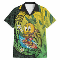 Hawaii Surfing Mango Hawaiian Shirt Manako Polynesian Fish Hook LT14 Green - Polynesian Pride