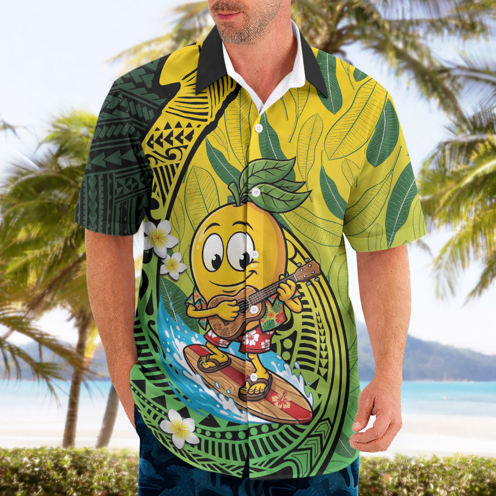 Hawaii Surfing Mango Hawaiian Shirt Manako Polynesian Fish Hook LT14 - Polynesian Pride