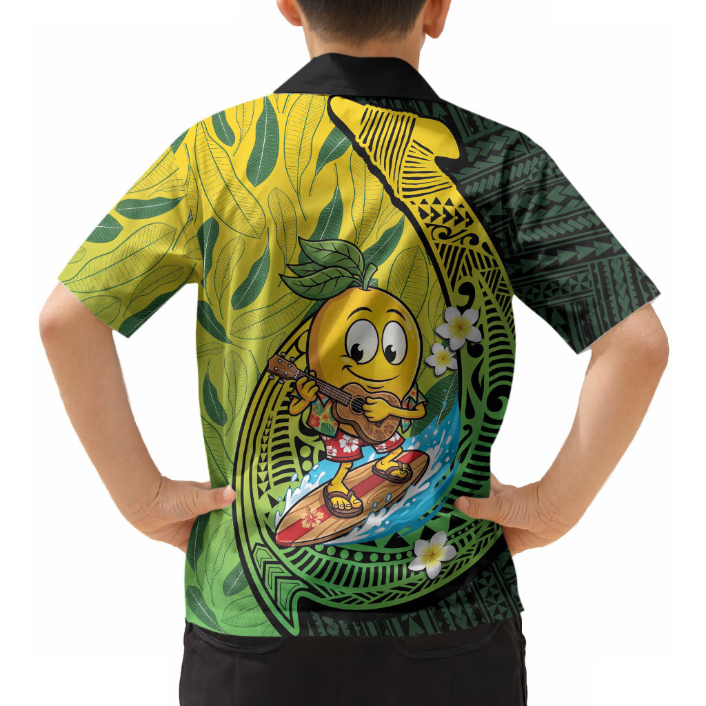 Hawaii Surfing Mango Hawaiian Shirt Manako Polynesian Fish Hook LT14 - Polynesian Pride