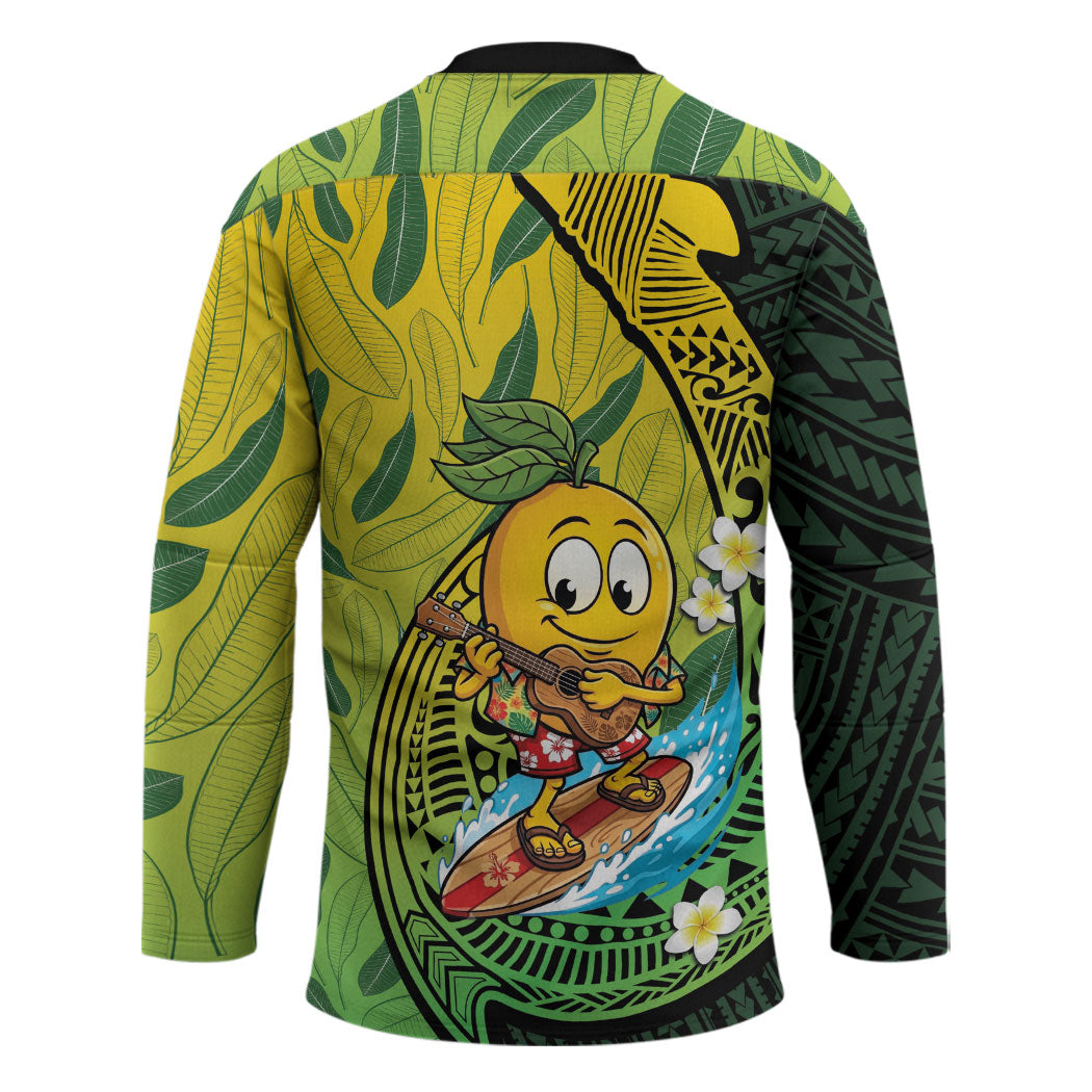 Hawaii Surfing Mango Hockey Jersey Manako Polynesian Fish Hook LT14 - Polynesian Pride