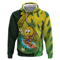 Hawaii Surfing Mango Hoodie Manako Polynesian Fish Hook LT14 Pullover Hoodie Green - Polynesian Pride