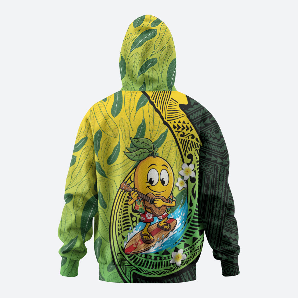 Hawaii Surfing Mango Hoodie Manako Polynesian Fish Hook LT14 - Polynesian Pride