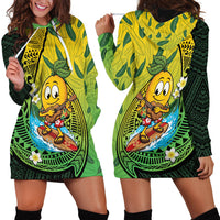 Hawaii Surfing Mango Hoodie Dress Manako Polynesian Fish Hook LT14 - Polynesian Pride