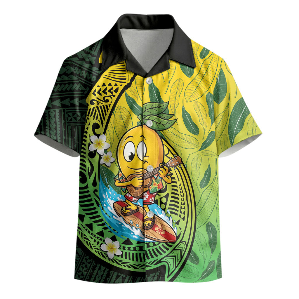 Hawaii Surfing Mango Kid Hawaiian Shirt Manako Polynesian Fish Hook LT14 - Polynesian Pride