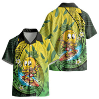 Hawaii Surfing Mango Kid Hawaiian Shirt Manako Polynesian Fish Hook LT14 - Polynesian Pride
