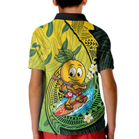 Hawaii Surfing Mango Kid Polo Shirt Manako Polynesian Fish Hook LT14 - Polynesian Pride