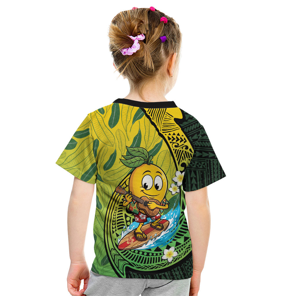 Hawaii Surfing Mango Kid T Shirt Manako Polynesian Fish Hook LT14 - Polynesian Pride