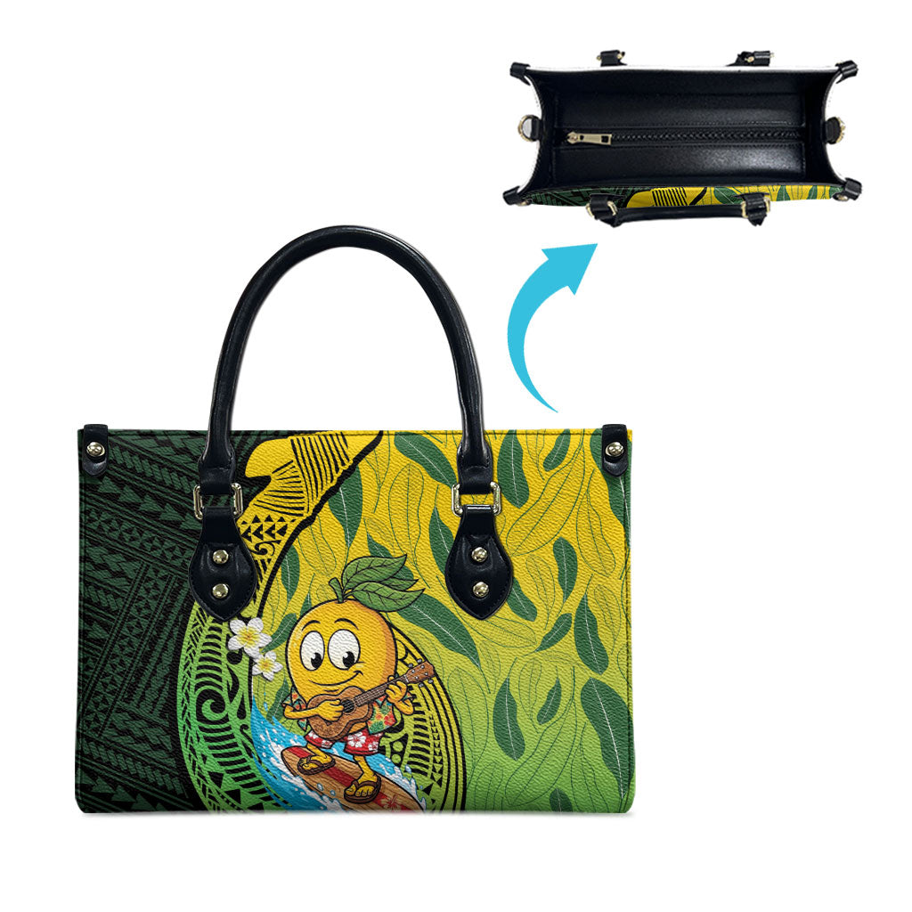 Hawaii Surfing Mango Leather Bag Manako Polynesian Fish Hook LT14 - Polynesian Pride
