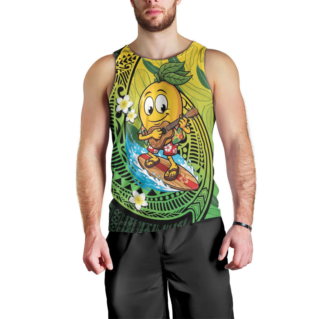 Hawaii Surfing Mango Men Tank Top Manako Polynesian Fish Hook LT14 - Polynesian Pride