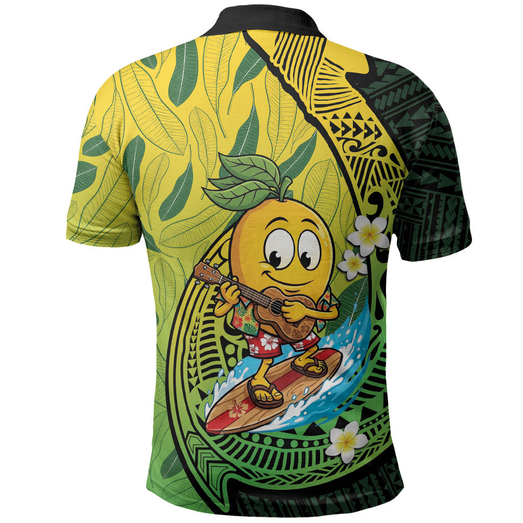 Hawaii Surfing Mango Polo Shirt Manako Polynesian Fish Hook LT14 - Polynesian Pride