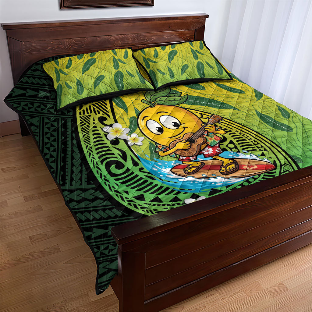 Hawaii Surfing Mango Quilt Bed Set Manako Polynesian Fish Hook LT14 - Polynesian Pride