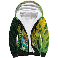 Hawaii Surfing Mango Sherpa Hoodie Manako Polynesian Fish Hook LT14 Unisex Green - Polynesian Pride