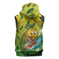 Hawaii Surfing Mango Sleeveless Hoodie Manako Polynesian Fish Hook LT14 - Polynesian Pride