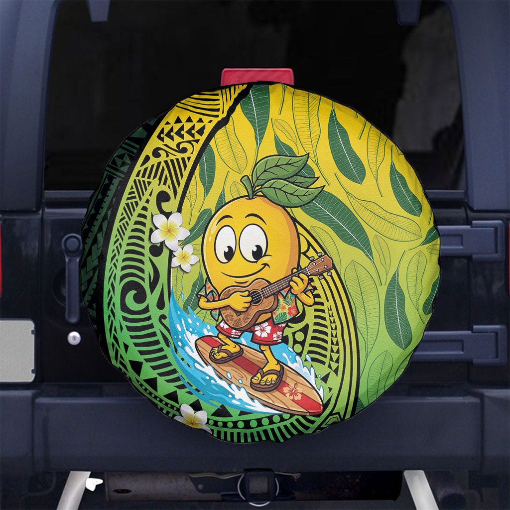 Hawaii Surfing Mango Spare Tire Cover Manako Polynesian Fish Hook LT14 No hole Green - Polynesian Pride