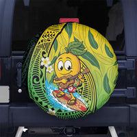 Hawaii Surfing Mango Spare Tire Cover Manako Polynesian Fish Hook LT14 No hole Green - Polynesian Pride