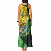 Hawaii Surfing Mango Tank Maxi Dress Manako Polynesian Fish Hook LT14 - Polynesian Pride