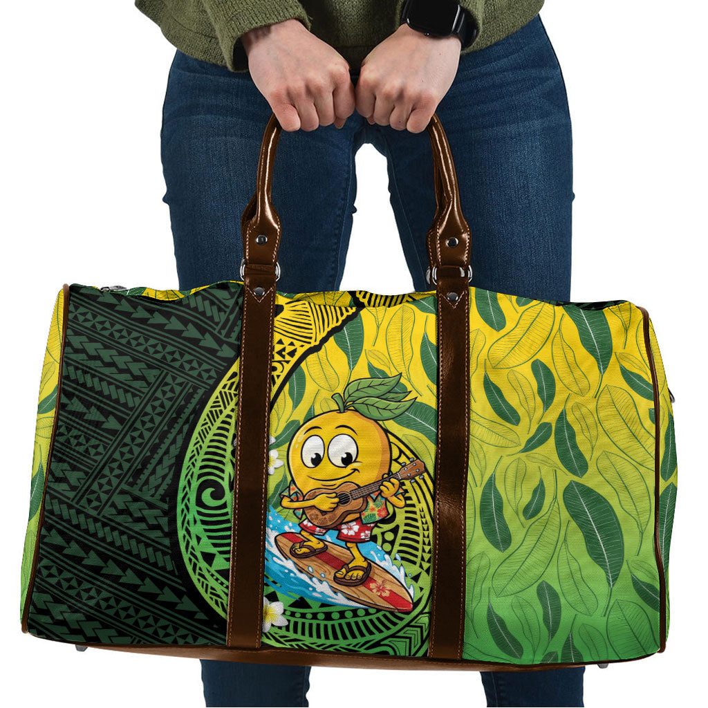 Hawaii Surfing Mango Travel Bag Manako Polynesian Fish Hook LT14 Green - Polynesian Pride
