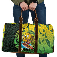 Hawaii Surfing Mango Travel Bag Manako Polynesian Fish Hook LT14 Green - Polynesian Pride