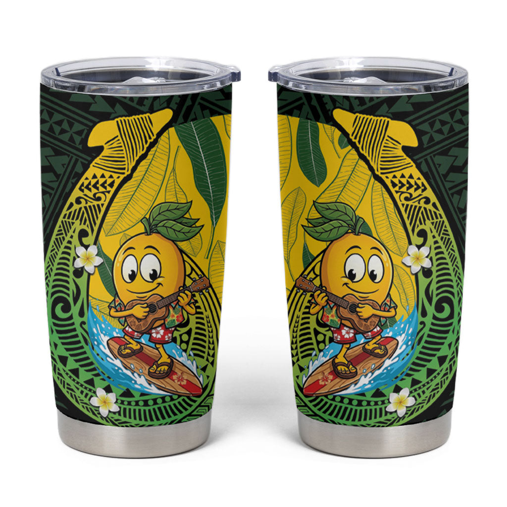 Hawaii Surfing Mango Tumbler Cup Manako Polynesian Fish Hook LT14 Green - Polynesian Pride
