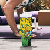 Hawaii Surfing Mango Tumbler With Handle Manako Polynesian Fish Hook LT14 - Polynesian Pride