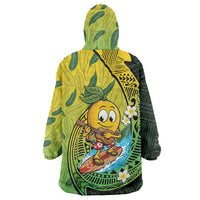 Hawaii Surfing Mango Wearable Blanket Hoodie Manako Polynesian Fish Hook LT14 - Polynesian Pride