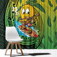 Hawaii Surfing Mango Window Curtain Manako Polynesian Fish Hook LT14 - Polynesian Pride
