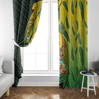 Hawaii Surfing Mango Window Curtain Manako Polynesian Fish Hook LT14 - Polynesian Pride