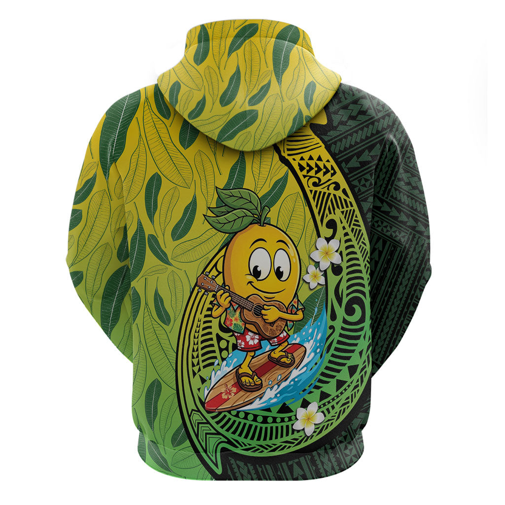 Hawaii Surfing Mango Zip Hoodie Manako Polynesian Fish Hook LT14 - Polynesian Pride