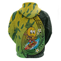 Hawaii Surfing Mango Zip Hoodie Manako Polynesian Fish Hook LT14 - Polynesian Pride