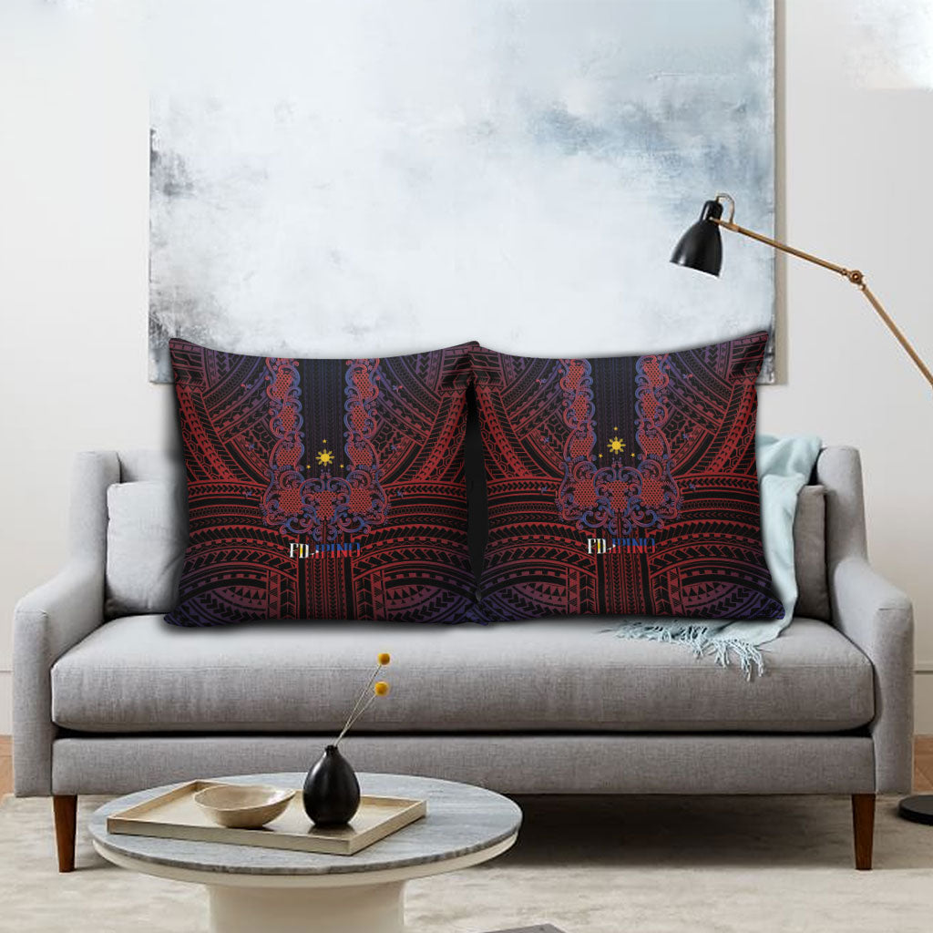 Filipino Barong Tagalog Inspired Pillow Cover Mabuhay Philippines Festival Polynesian Pattern LT14 - Polynesian Pride