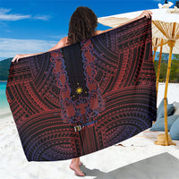 Filipino Barong Tagalog Inspired Sarong Mabuhay Philippines Festival Polynesian Pattern LT14 One Size 44 x 66 inches Black - Polynesian Pride
