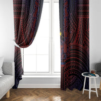 Filipino Barong Tagalog Inspired Window Curtain Mabuhay Philippines Festival Polynesian Pattern LT14 - Polynesian Pride