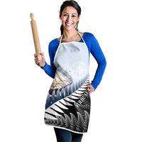Personalised New Zealand Pakeha Apron Kiwi Silver Fern and Sailing Ship Compass LT14 - Polynesian Pride