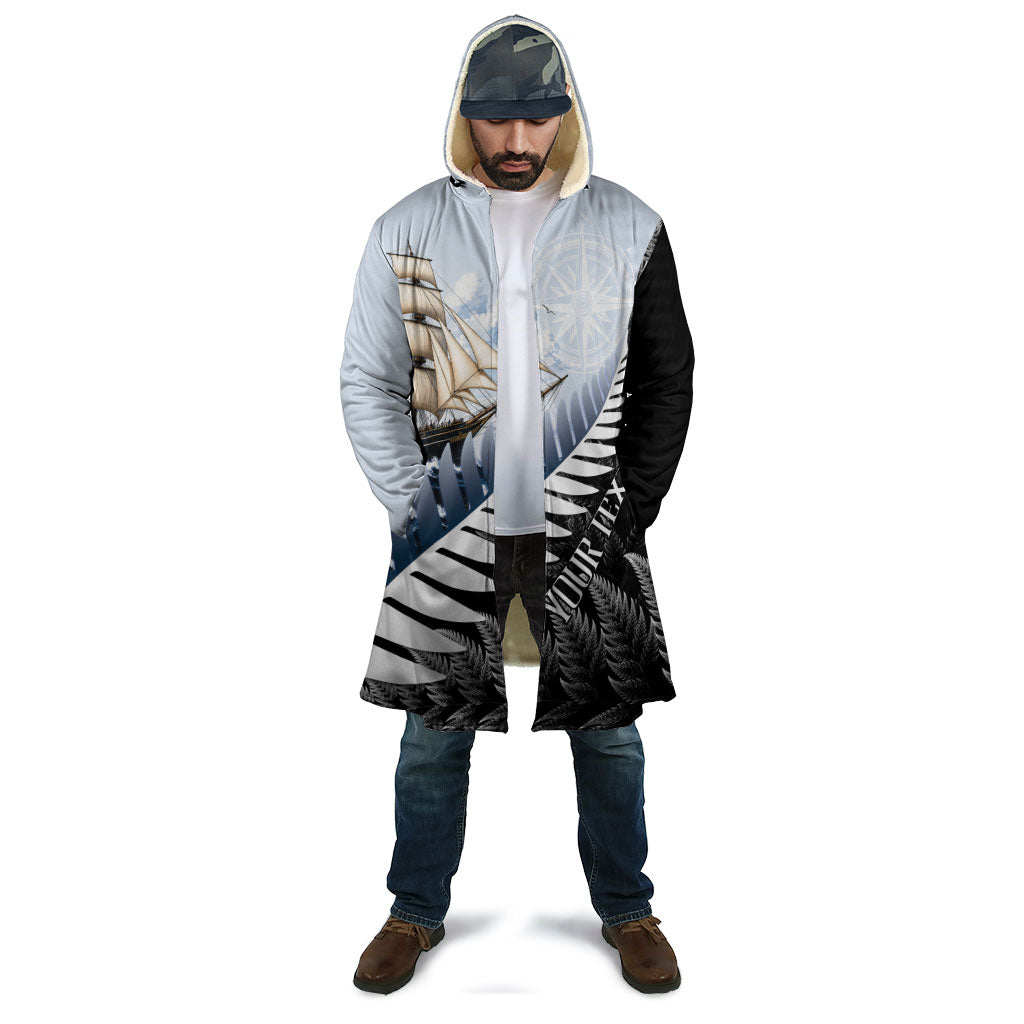 Personalised New Zealand Pakeha Cloak Kiwi Silver Fern and Sailing Ship Compass LT14 - Polynesian Pride
