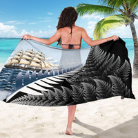 Personalised New Zealand Pakeha Sarong Kiwi Silver Fern and Sailing Ship Compass LT14 - Polynesian Pride