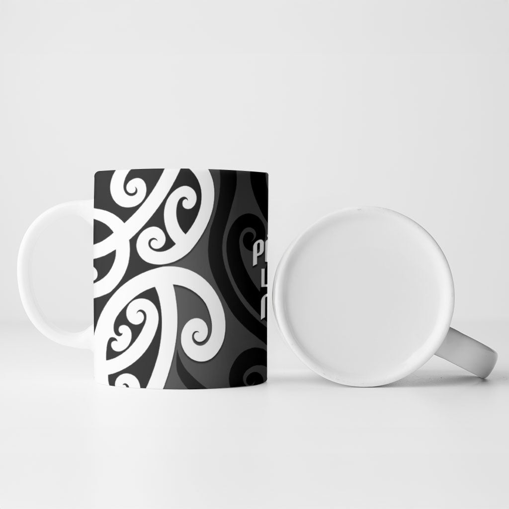Lil Pakeha Lil Maori New Zealand Ceramic Mug Kiwi Proud Mangopare Pattern LT14 - Polynesian Pride